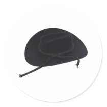 BlackCowboyHat080509 stickers