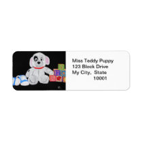 Blacked-eyed Teddy Custom Return Address Labels