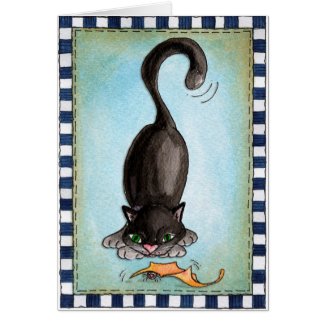Blackest Cats - Greeting Card
