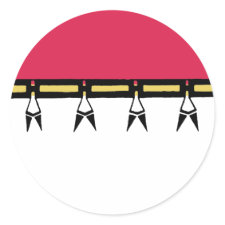 Blackfoot Design Classic Round Sticker