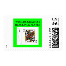 BLACKJACK 21 game player postage