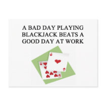 blackjack 21 game player postcards