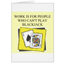 BLACKJACK  21 player Greeting Cards