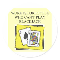 BLACKJACK  21 player stickers