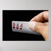 Blackjack Hand - 9 and 2 Aces Poster