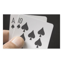 Blackjack Hand - Ace and 10 Rectangle Stickers