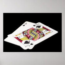 Blackjack Hand - Ace and Jack (3) Poster