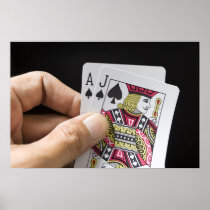 Blackjack Hand - Ace and Jack (4) Poster