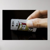 Blackjack Hand - Ace and Jack (6) Poster