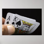 Blackjack Hand - Ace and King Poster
