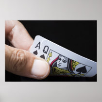 Blackjack Hand - Ace and Queen (2) Poster