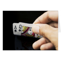 Blackjack Hand - Ace and Queen (4) Card