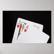 Blackjack Hand - Jack and Ace Poster