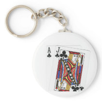 Blackjack Players Lucky Keychain