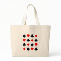 Blackjack / Poker Card Suits: Vector Art: Tote Bags