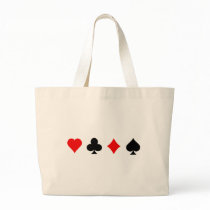 Blackjack / Poker Card Suits: Vector Art: Tote Bag