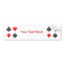 Blackjack / Poker Card Suits: Vector Art: bumper stickers