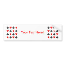 Blackjack / Poker Card Suits: Vector Art: bumper stickers