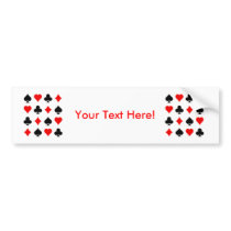 Blackjack / Poker Card Suits: Vector Art: bumper stickers