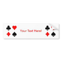 Blackjack / Poker Card Suits: Vector Art: Bumper Stickers