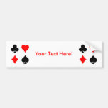 Blackjack / Poker Card Suits: Vector Art: Bumper Stickers