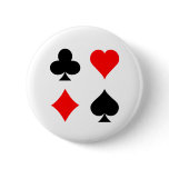Blackjack / Poker Card Suits: Vector Art: Pin