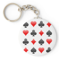 Blackjack / Poker Card Suits: Vector Art: Key Chain