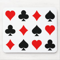 Blackjack / Poker Card Suits: Vector Art: Mousepad