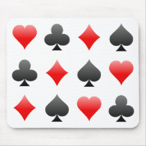 Blackjack / Poker Card Suits: Vector Art: Mouse Pads