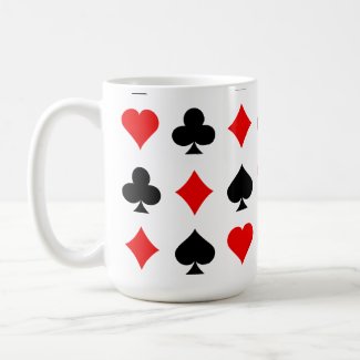 Blackjack / Poker Card Suits: Vector Art: mug