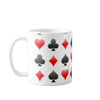 Blackjack / Poker Card Suits: Vector Art: Mugs by spiritswitchboard