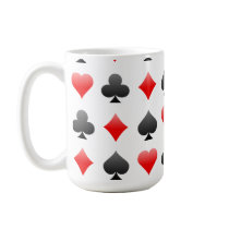 Blackjack / Poker Card Suits: Vector Art: Mugs