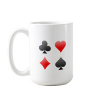 Blackjack / Poker Card Suits: Vector Art: Coffee Mugs