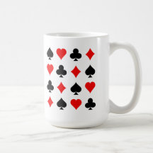 Blackjack / Poker Card Suits: Vector Art: Coffee Mugs
