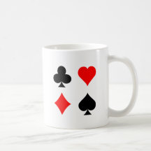 Blackjack / Poker Card Suits: Vector Art: Coffee Mugs