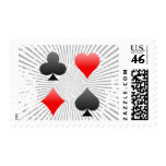 Blackjack / Poker Card Suits: Vector Art: Postage