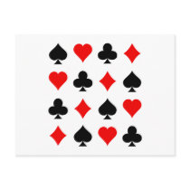 Blackjack / Poker Card Suits: Vector Art: Post Card