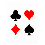 Blackjack / Poker Card Suits: Vector Art: Postcard