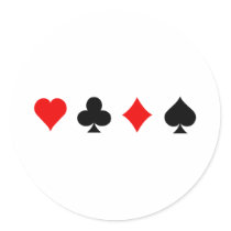 Blackjack / Poker Card Suits: Vector Art: stickers