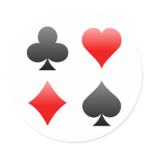 Blackjack / Poker Card Suits: Vector Art: stickers by spiritswitchboard Blackjack / Poker Card Suits: Vector Art: stickers