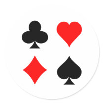 Blackjack / Poker Card Suits: Vector Art: stickers by spiritswitchboard Blackjack / Poker Card Suits: Vector Art: stickers