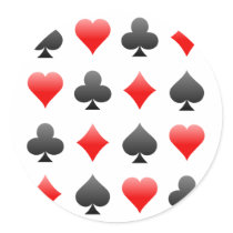 Blackjack / Poker Card Suits: Vector Art: stickers by spiritswitchboard Blackjack / Poker Card Suits: Vector Art: stickers