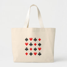 Blackjack / Poker Card Suits: Vector Art: Tote Bag