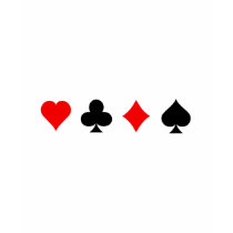 Blackjack / Poker Card Suits: Vector Art: Tshirt
