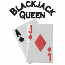 BlackJack Queen Zip Hoodie embroidered shirts by Embroidery4U BlackJack Queen Zip Hoodie embroidered shirts