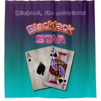 Blackjack Star Shower Curtain