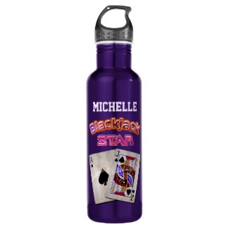 Blackjack Star Water Bottle