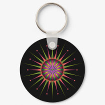 Blacklight Flower keychains