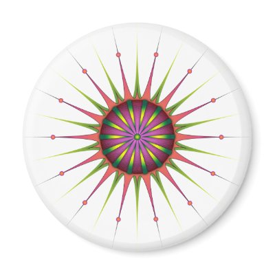 Blacklight Flower Refrigerator Magnet by nemos1271