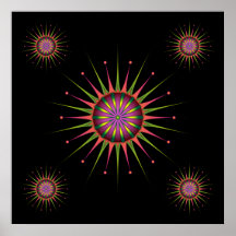 Blacklight Flower Posters